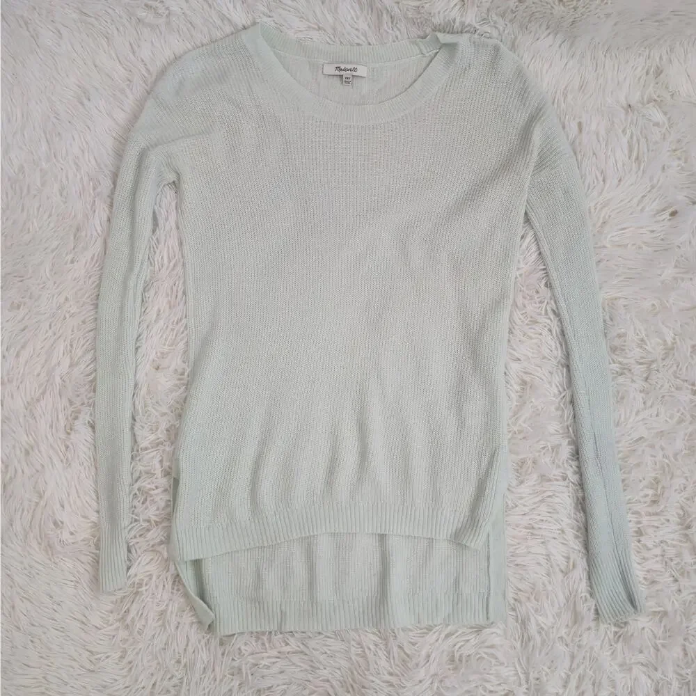 Madewell Mint Crewneck Lightweight Boho Sweater